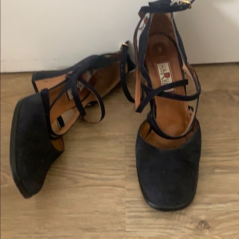 Blue suede shoes.